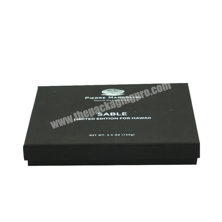 Food grade chocolate packaging box with clear lid paper of chocolate box custom