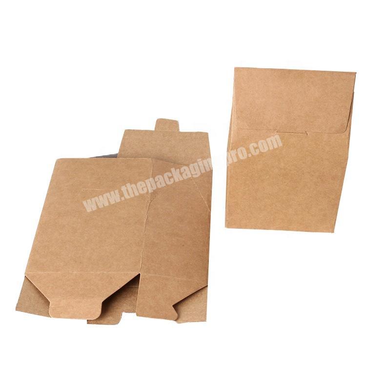 Triangle Top Closure Brown Kraft Folding Boxes for Tea Packaging