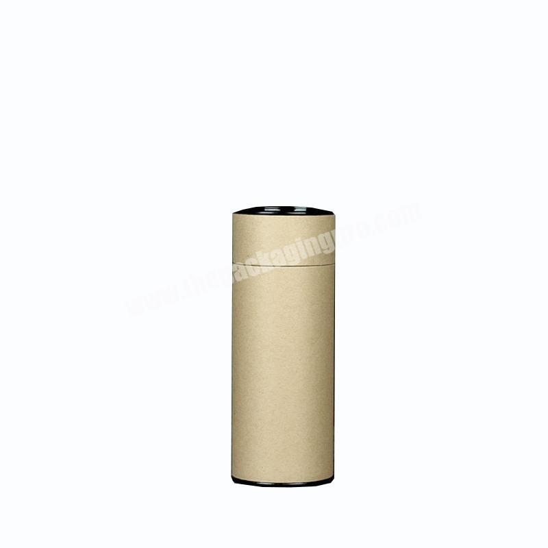 Food Grade Paper Custom Size Logo Cylinder Round Tube Shape Kraft Cardboard Tea Coffee Cereal Packaging Box