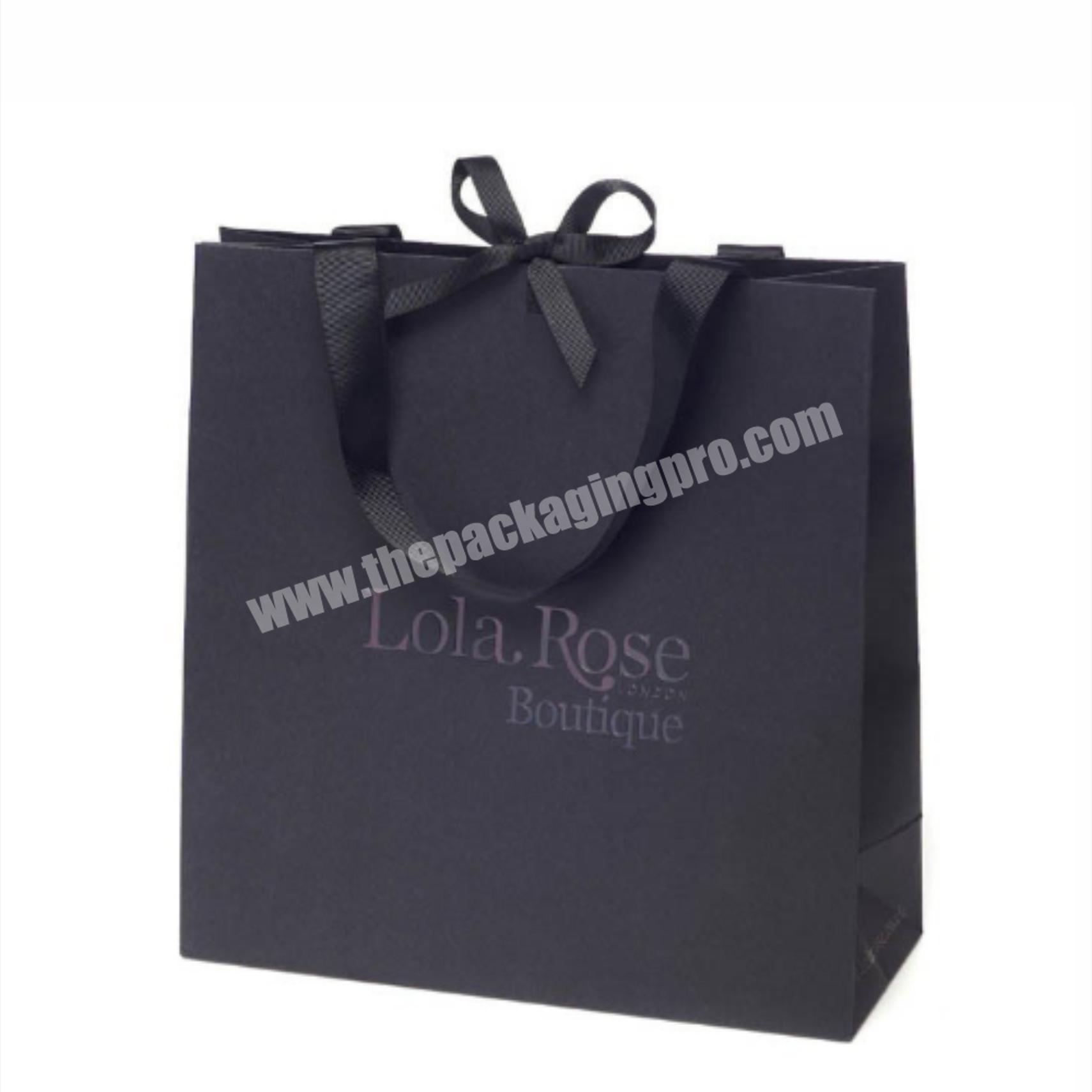 For Stock Free Sample Min Order Custom Printed Logo Luxury Paper Bag For Shopping Clothing Gift Bag