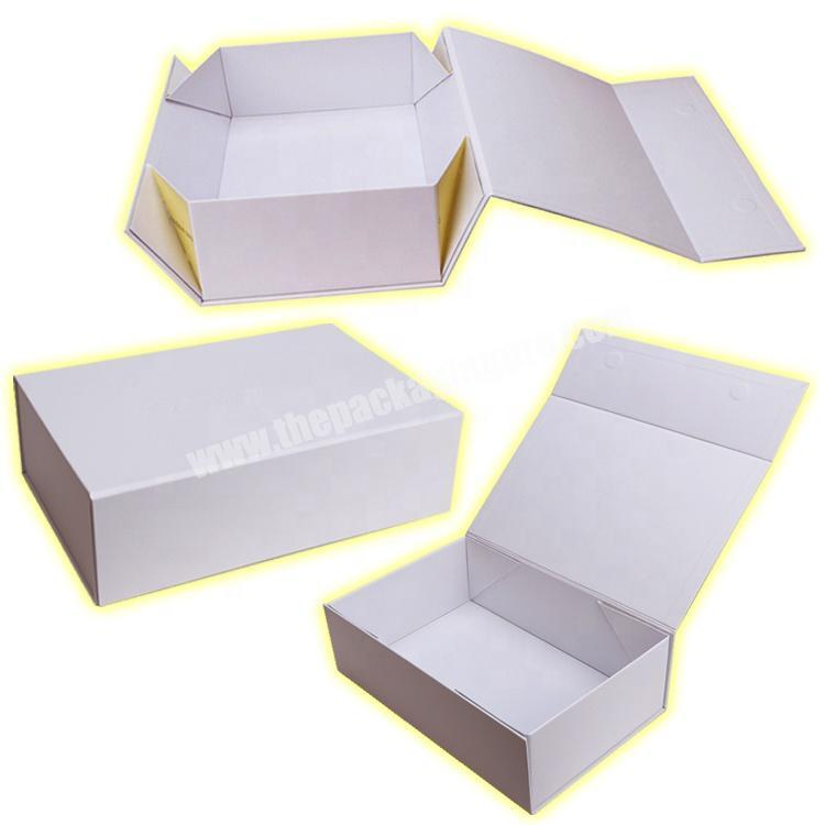 Free Design Bespoke Rigid Collapsible Clothing Dress Packaging Folding Paper Magnetic Gift Box