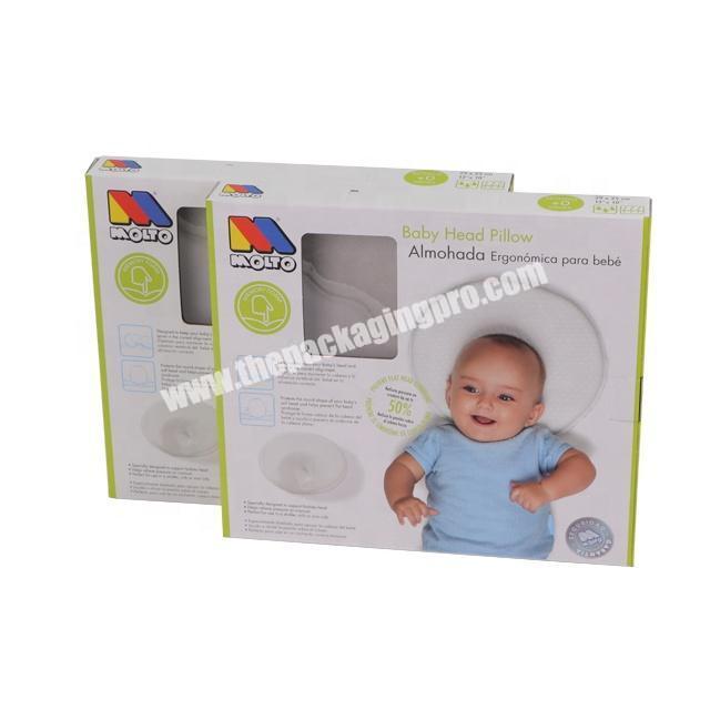 free design  paper boxes supplier  Baby headrest corrugated box CMYK printing with PVC window