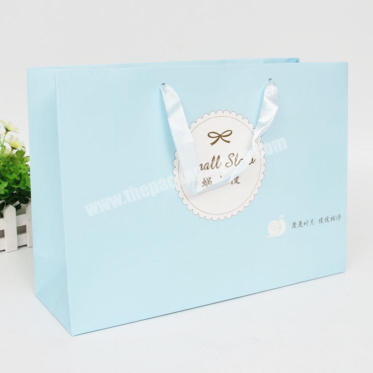 Free Sample Customised Logo White Paper Bag, Shopping Packaging Paper Bag With Handles