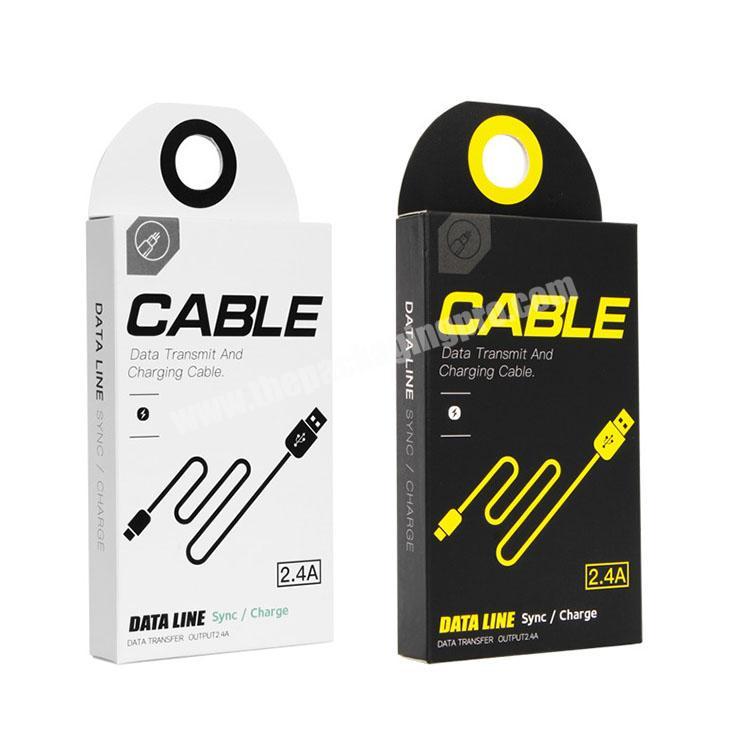 free sample phone micro usb cable packaging box with hanger