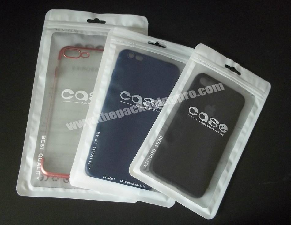 50pcs White Zipper Bag Self-Seal Plastic Retail Packaging Clear