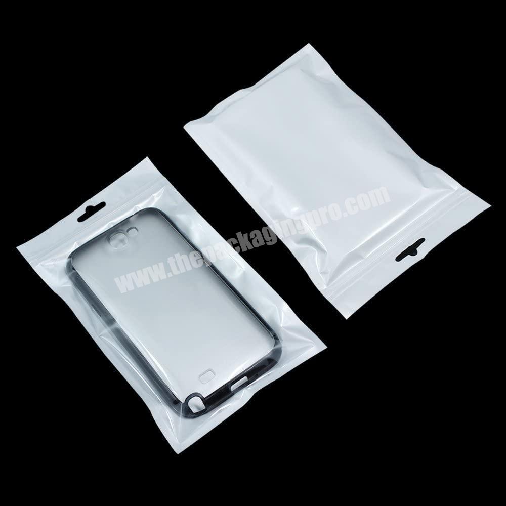 20-50pcs/lot White Clear Self Seal Zipper Plastic Retail Packaging