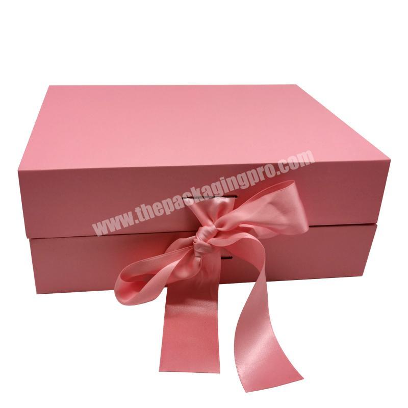 Full Color Printed Cardboard Paper Magnetic Bridesmaid Gift Box ,Wig Hair Perfume Cosmetic fold Magnetic Closure Gift Box Ribbon