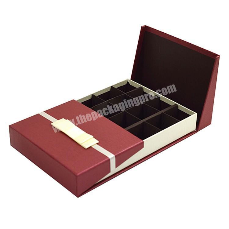 Full color printing Card Paper Large Fancy Luxury Custom Chocolate Box With Plastic Trays