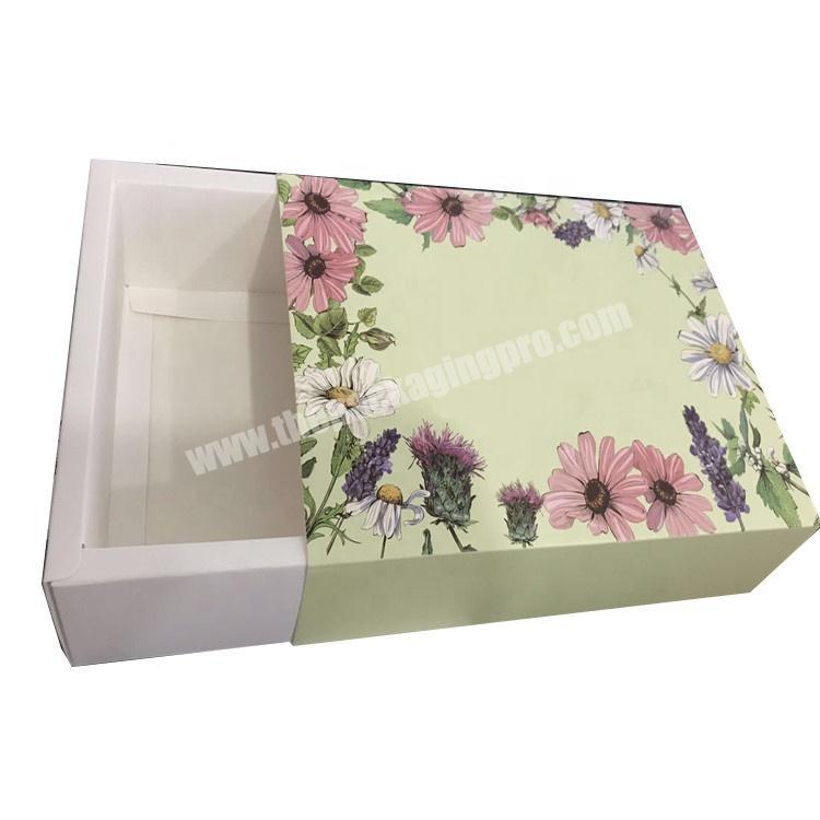 Full color printing cardboard paper drawer box recycled packaging box