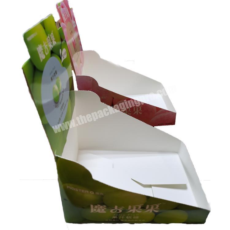 Full color printing custom counter cardboard display packaging boxes for food