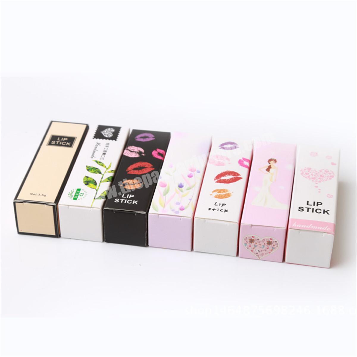 Full Colors Custom Design Eco Friendly Cosmetic Lip Gloss 10ml Paper Box Packaging Custom