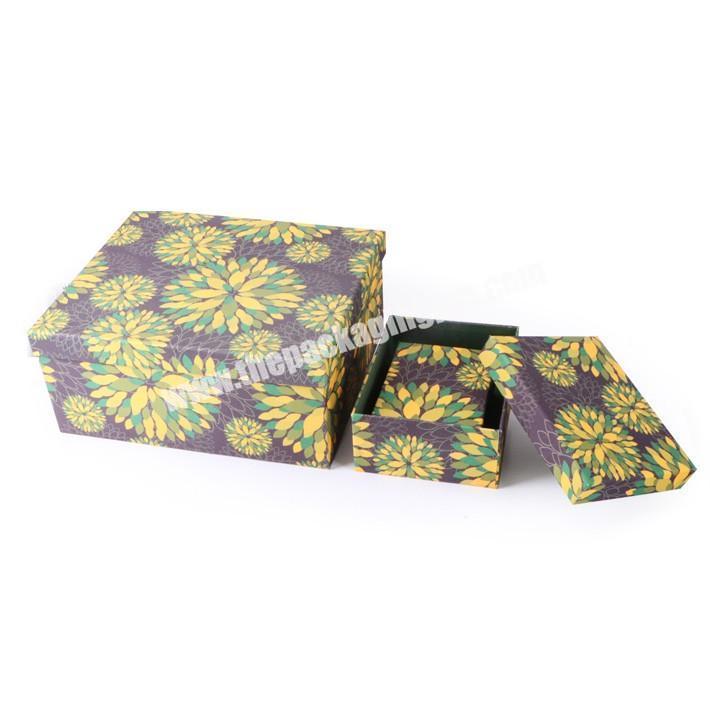 Fully color printing Logo Printed Cosmetic Lift Off Lid Rigid Hard Cardboard Paper Packaging Boxes