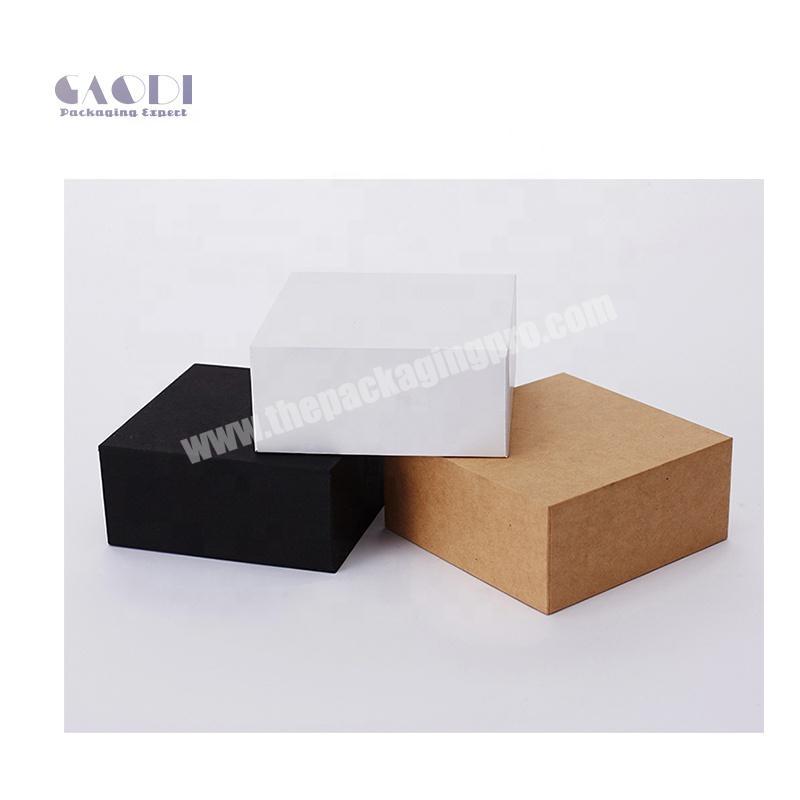 Gaodi Custom Size Luxury Black Lid And Base Cardboard Paper Leather Belts Packaging Box