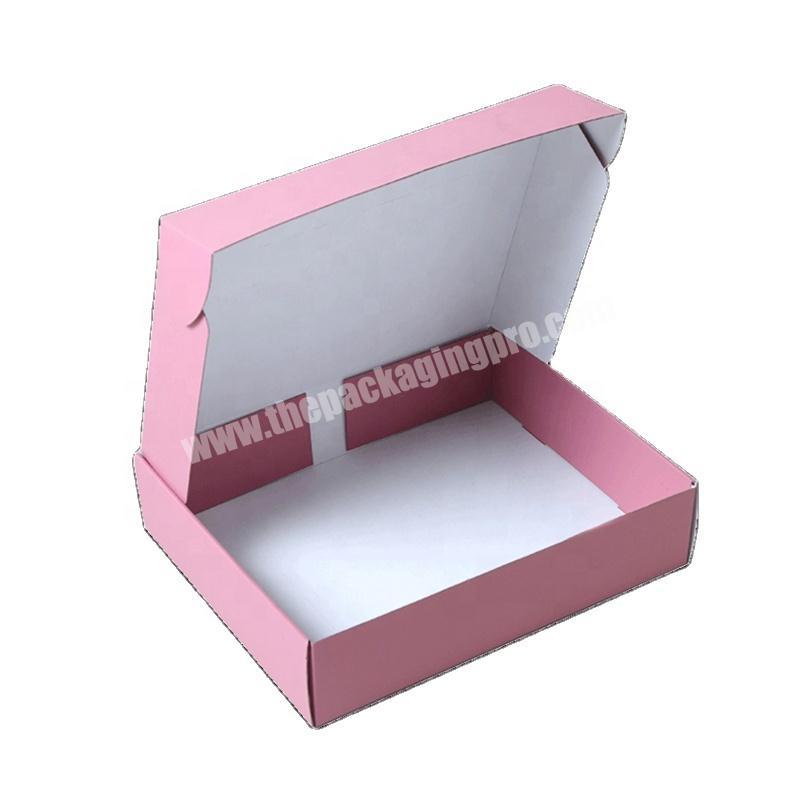 Gaodi High Quality Custom Pink Color Printed 3 Ply Corrugated Boxes E-Flute Clothing Gift Shipping Box