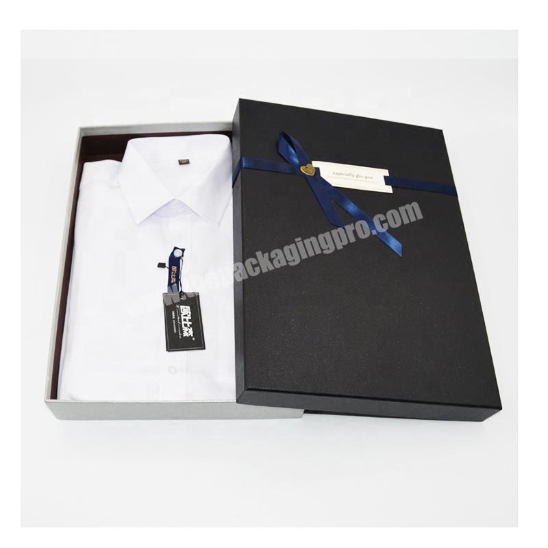 Gaodi Premium Matt Black Paper Cardboard Pajamas Box For Shirts Clothing Packaging