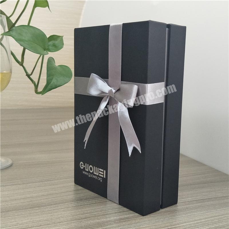 Garments Folding Clothing Boxes Printing  Black Necklace Jewelry Custom Luxury Paper Gift Cardboard Box For Packing