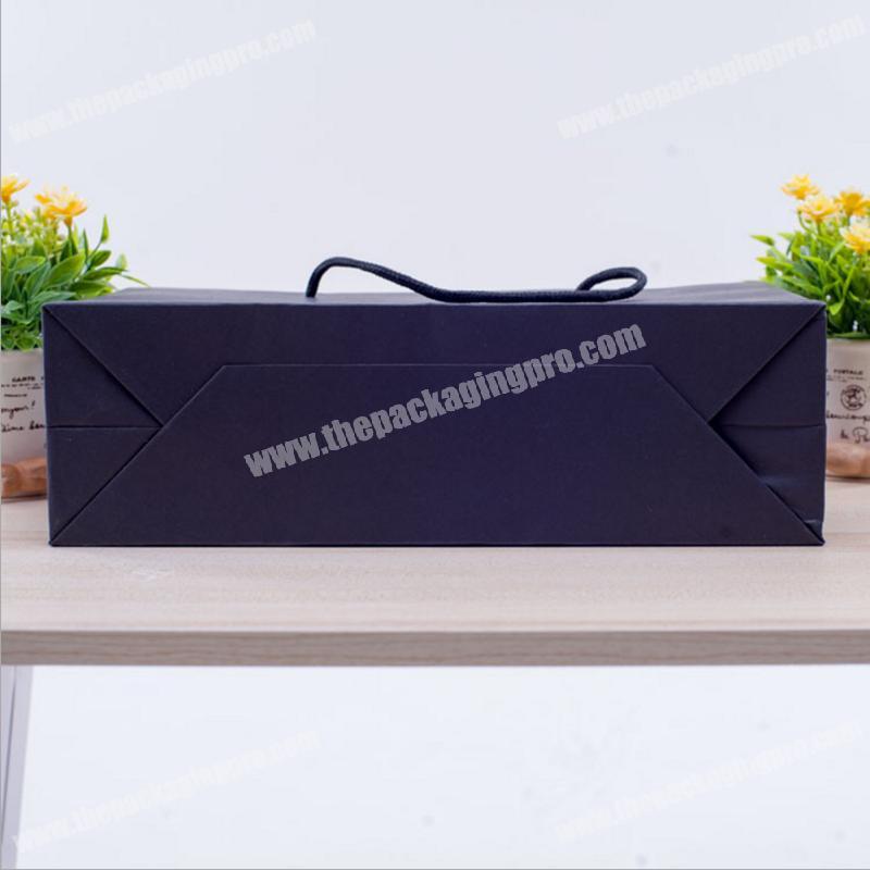 gift black paper bags with rope handle