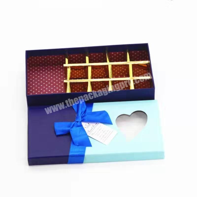 Gift box customization paper chocolate packaging box with clear window