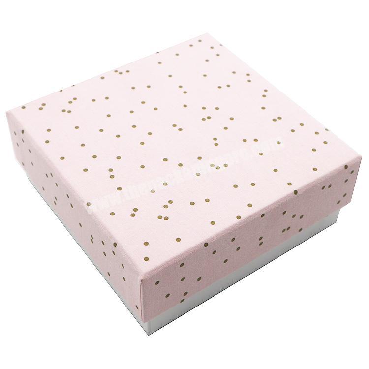 Gift Jewelry Fabric Covered Hard Storage Box Packing With Lid