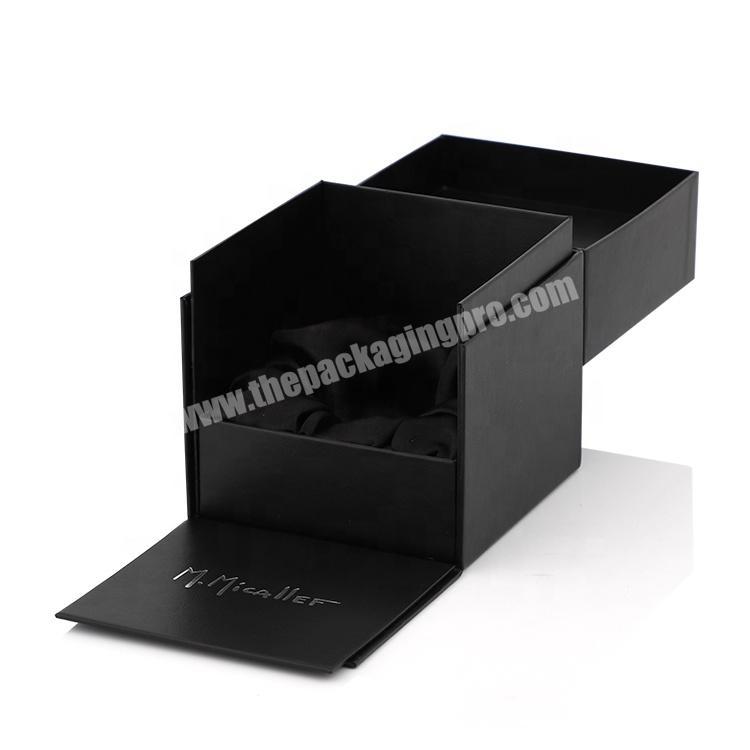 Gift Packaging Rigid Matte Black Hinged Lid Cardboard Box