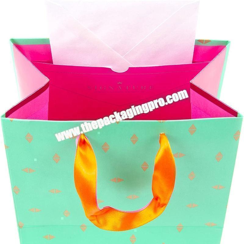 gift paper bags printed logo with your own logo