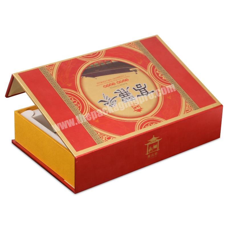 Ginseng ganoderma high end packaging rigid gift box packaging with insert