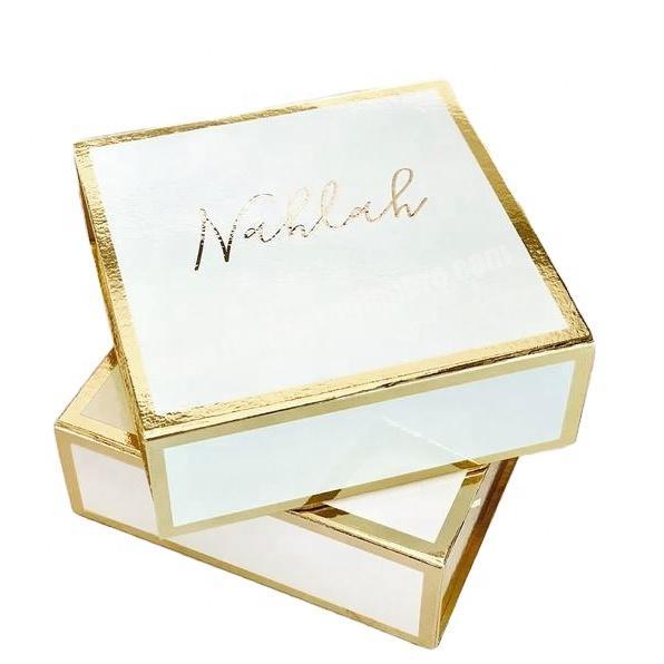 Glossy square personalized gift box gift for bridesmaid souvenir magnetic lid box