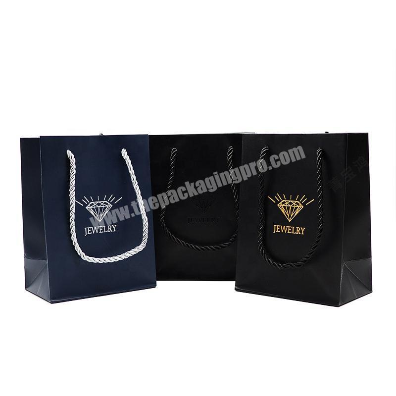 Gold and silver jewelry box high-end paper gift packaging bag