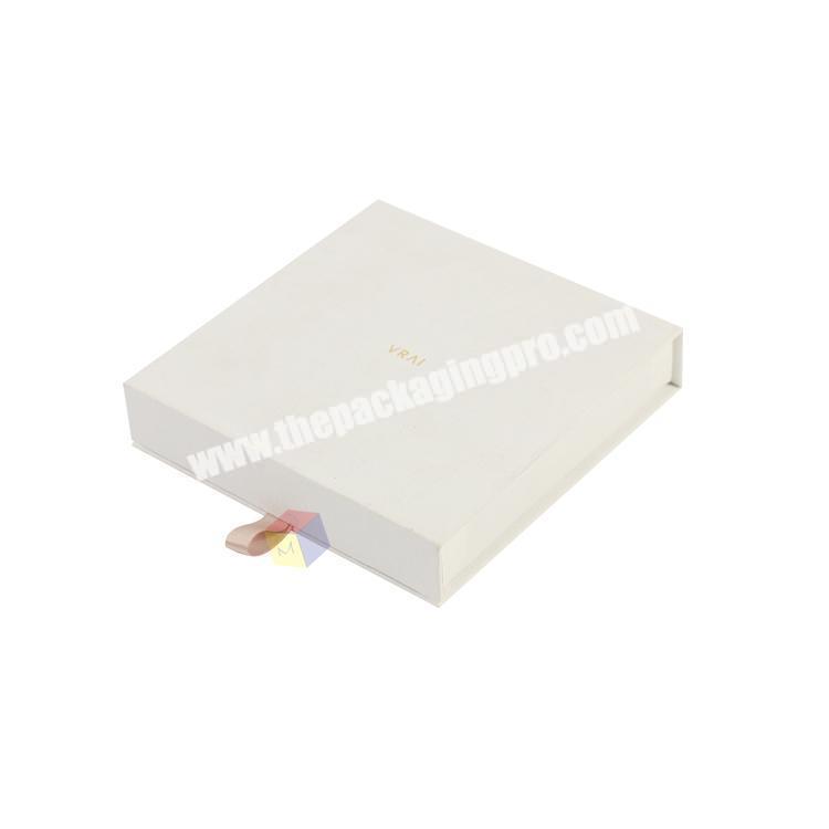 gold foil cardboard custom white small magnetic gift box