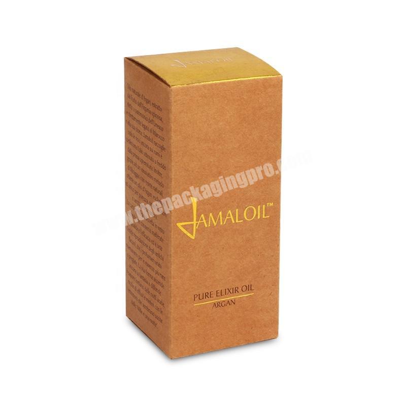 gold foil eco-friendly brown kraft recycle 10ml 15ml 30ml 50ml 60ml 100ml 120ml bottle packaging paper boxes