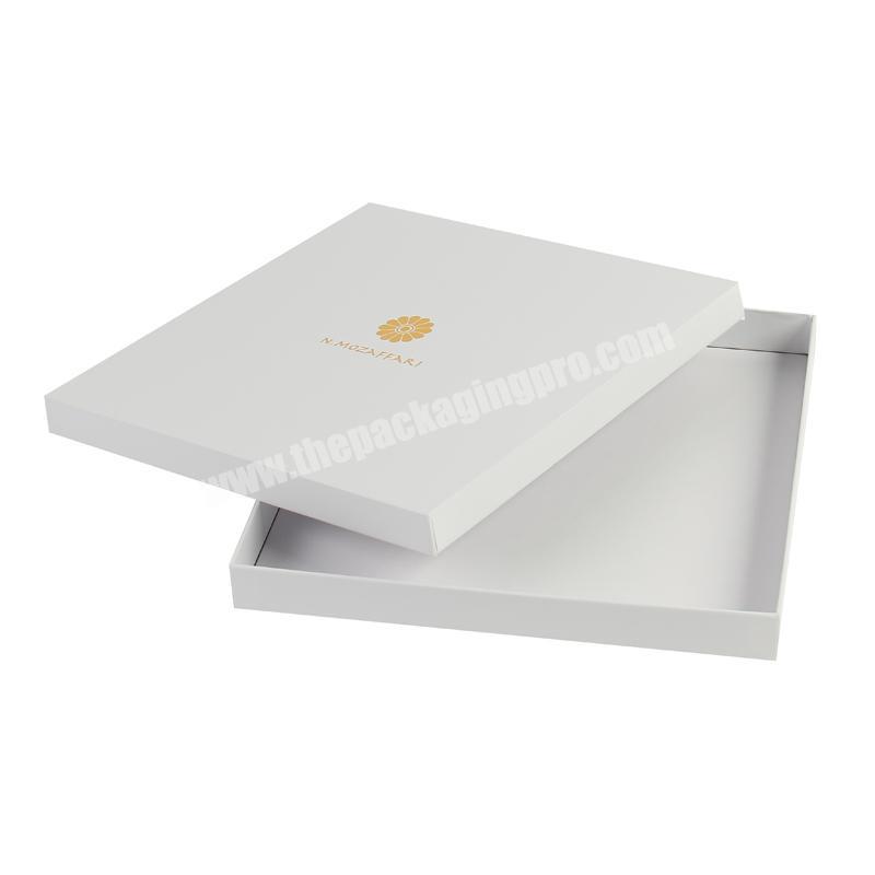 Gold Foil Paper Gift 2Cm Cardboard Scarf Packaging Custom Box For Shawl