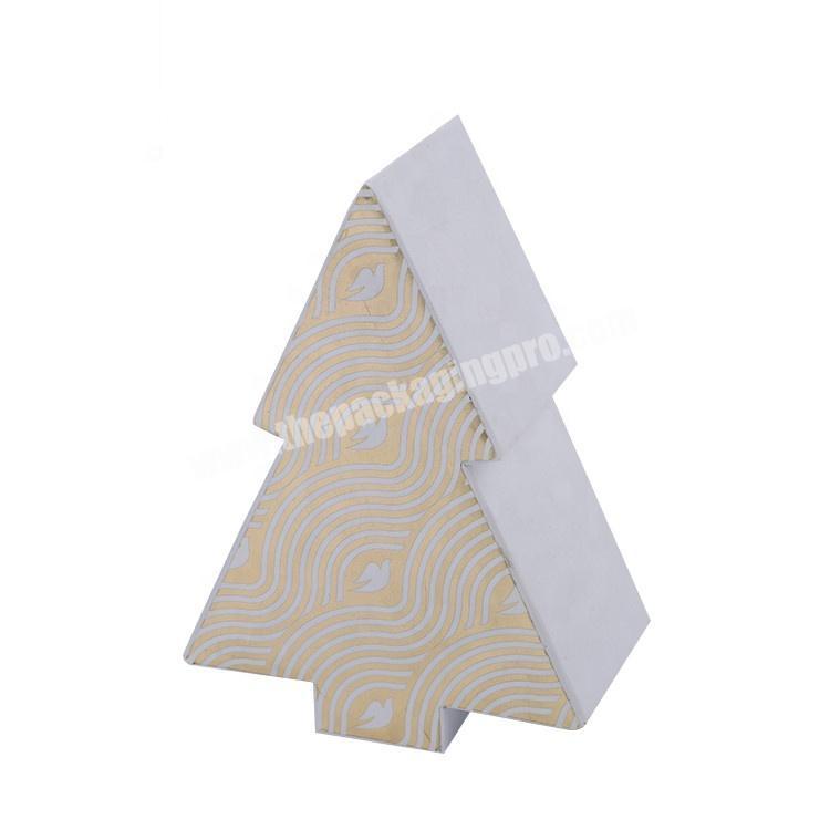 Gold Foil Stamping Paper Packaging Tree Shaped Shampoo Skin Care Cosmetic Christmas Gift Box