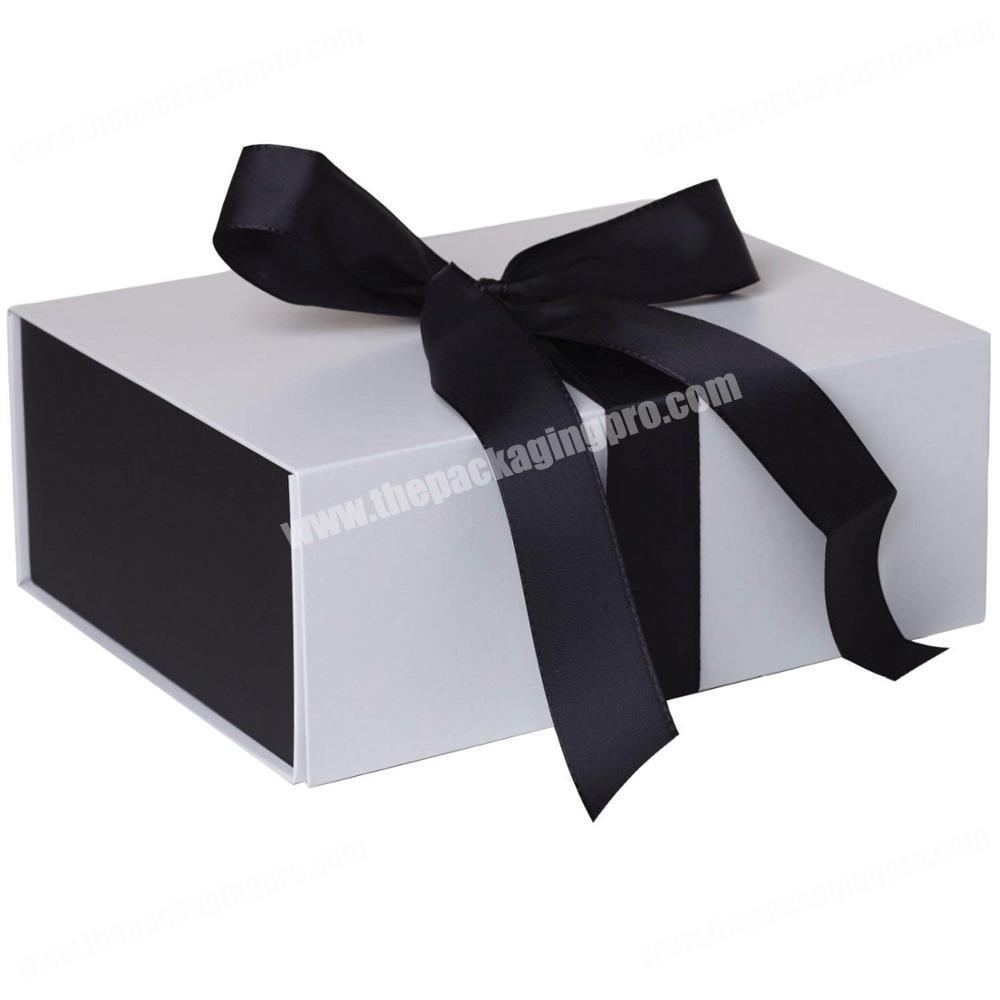 Gold stamping black cardboard boxes packaging customized printing hair extension