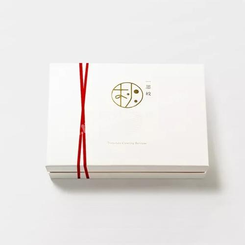 Gold Stamping Top Grade Mooncake Gift Paper Box&Bag with Ribbon