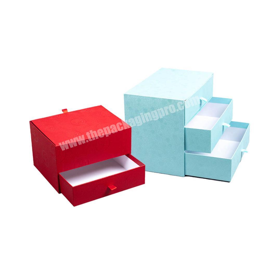 gold supplier bulk customize bespoke 3 drawer paper storage cardboard box boxes