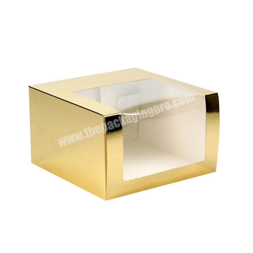 Gold window cake dessert gift box