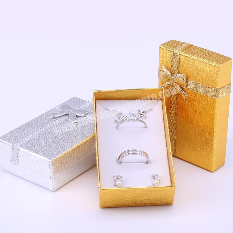 Golden custommade cardboard special bracelet earring jewelry packaging box