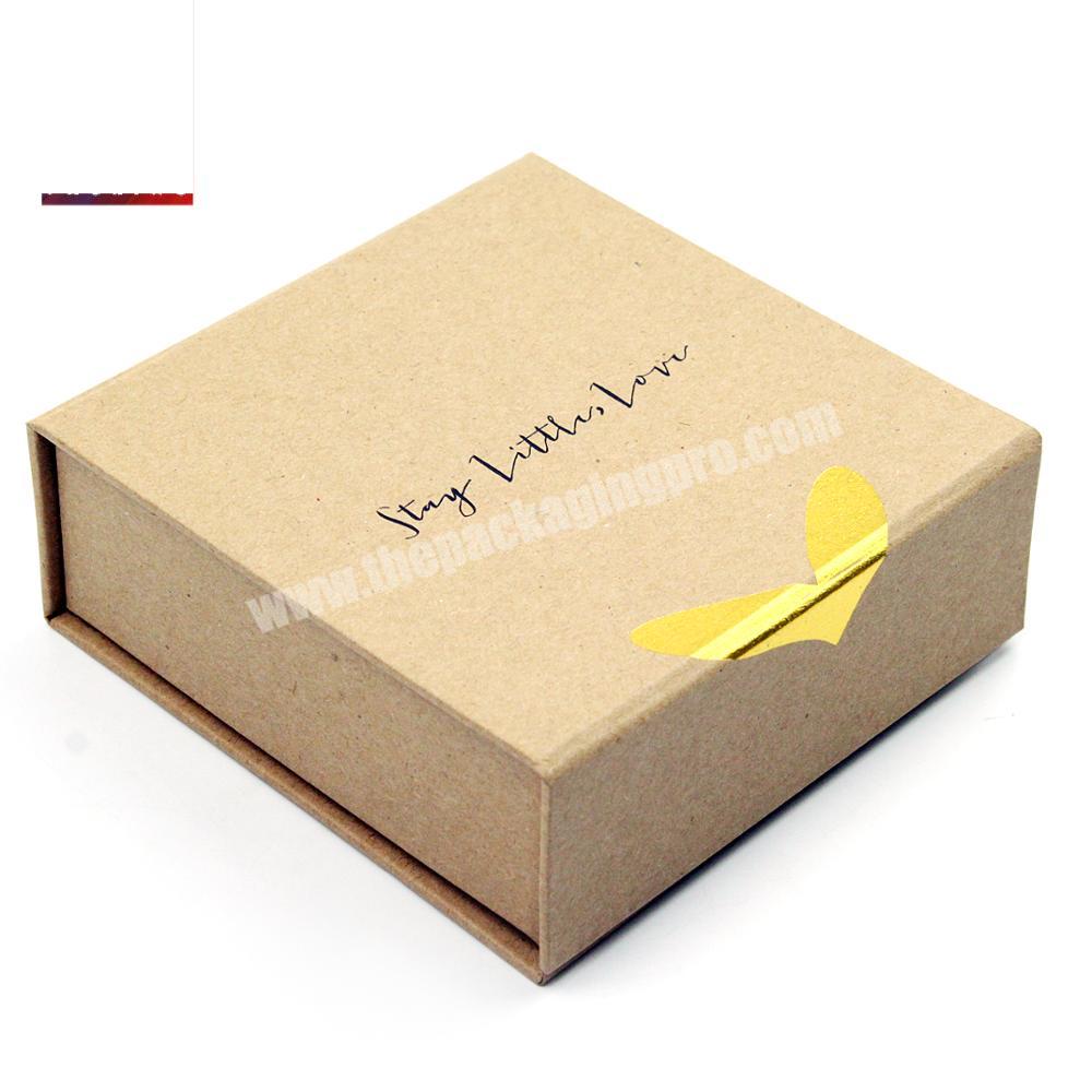 Golden Gift Box Packaging Luxury Necklace Magnetic Gift Box