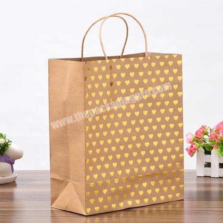 Golden Stamping Gold Clothing Gift Foil kraft Paper Bag