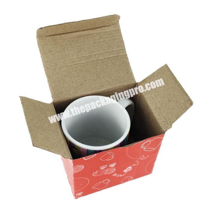 Good look tuck top corrugated paper glass mug packing box