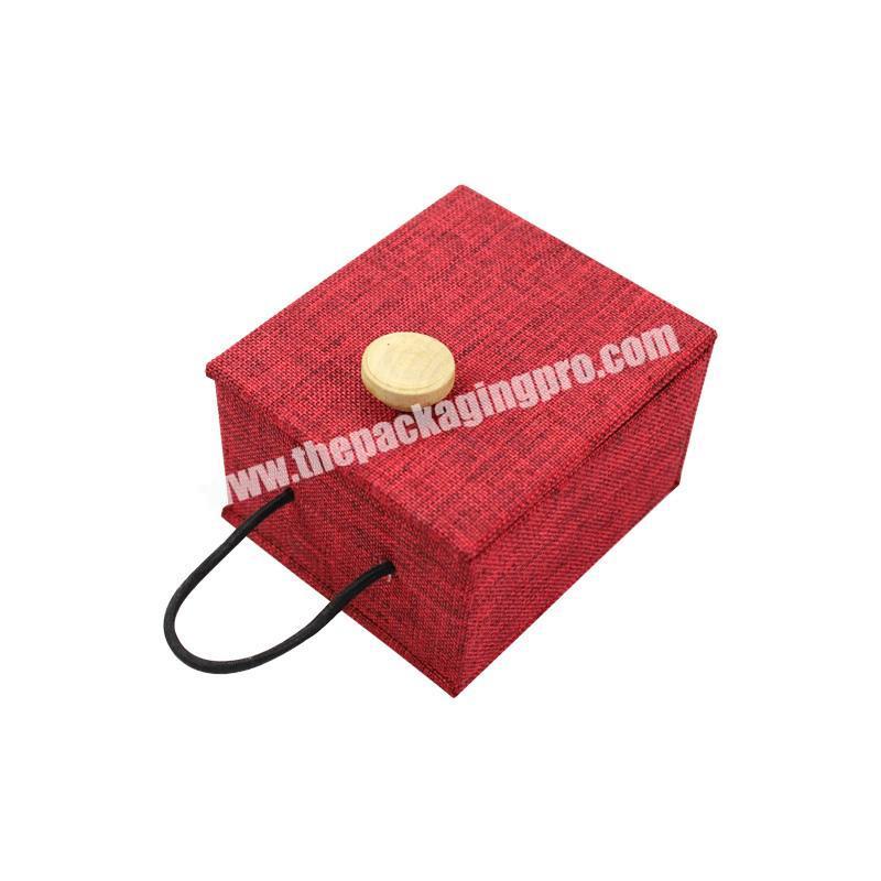Good Looking Elastic Cord Closure Fabric  Paper Cardboard Jewelry Necklace Ring Gift Box