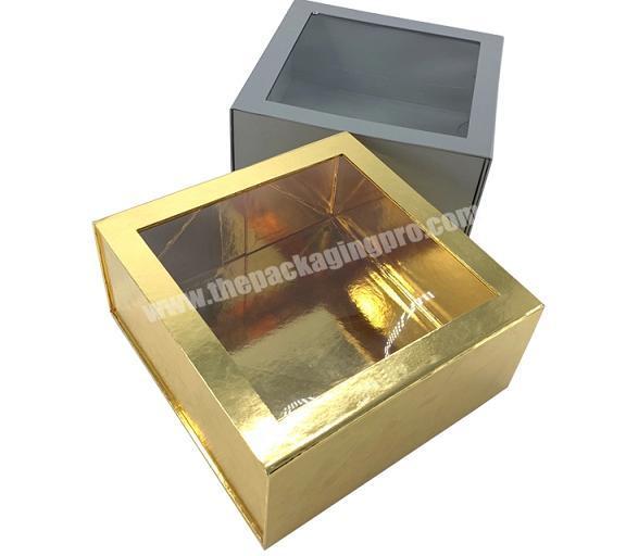 good quality custom logo foldable hot golding stamping gift set packaging boxes