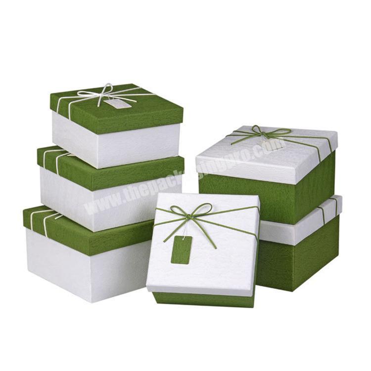 Good quality promotional fashion Green gift box Exquisite gift box boxes for gift pack cookies