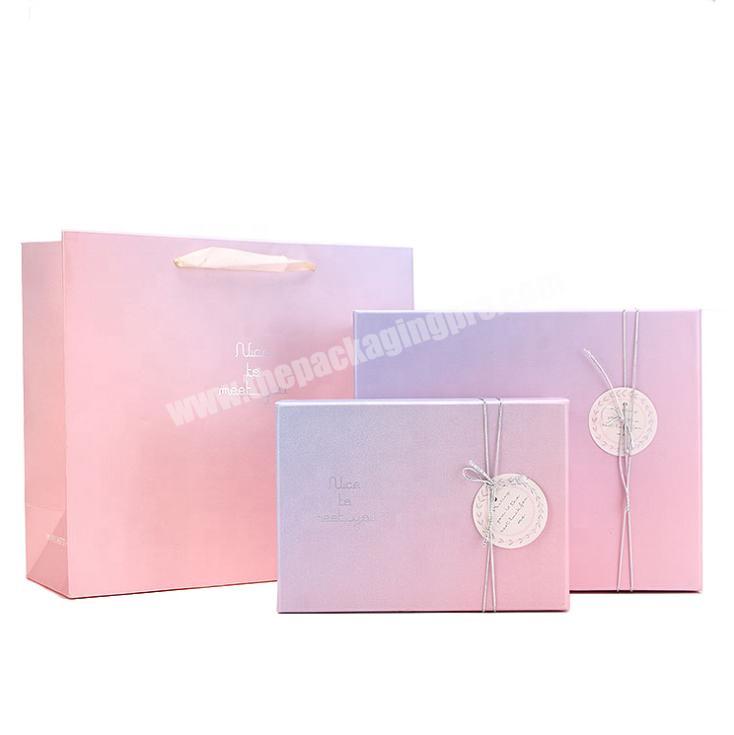 Gradient color gift box fresh simple birthday clothes packaging box lipstick paper box
