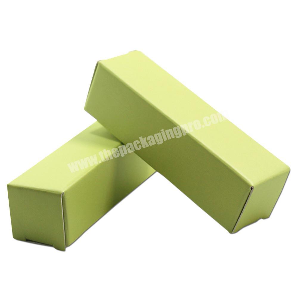 Green foldable lipstick box card paper lipgloss tube packaging box