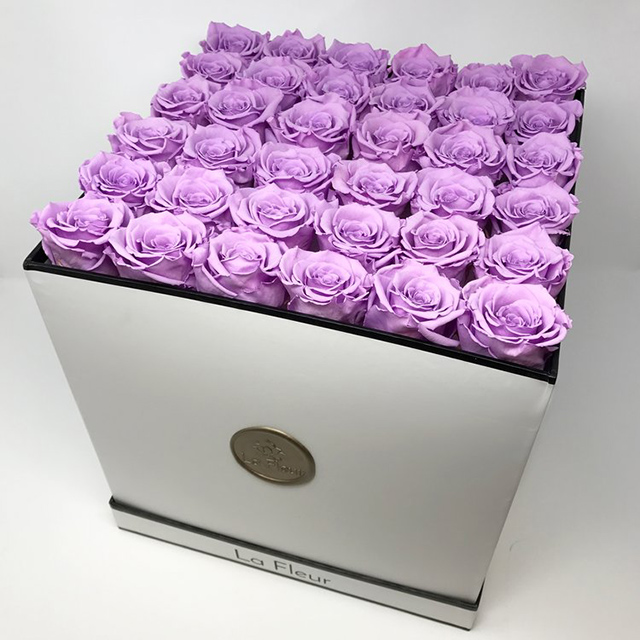 Grey Color Rose Packaging Box