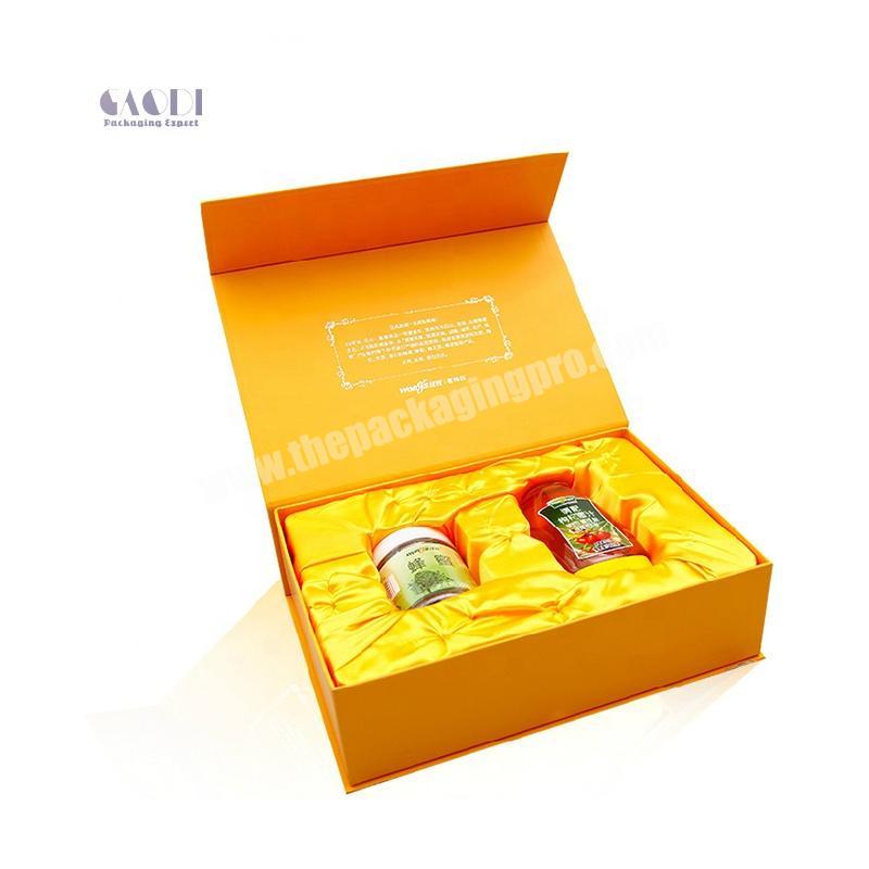 Guangdong Factory Customize High Quality Honey Bottle Packaging Box With Satin Lining