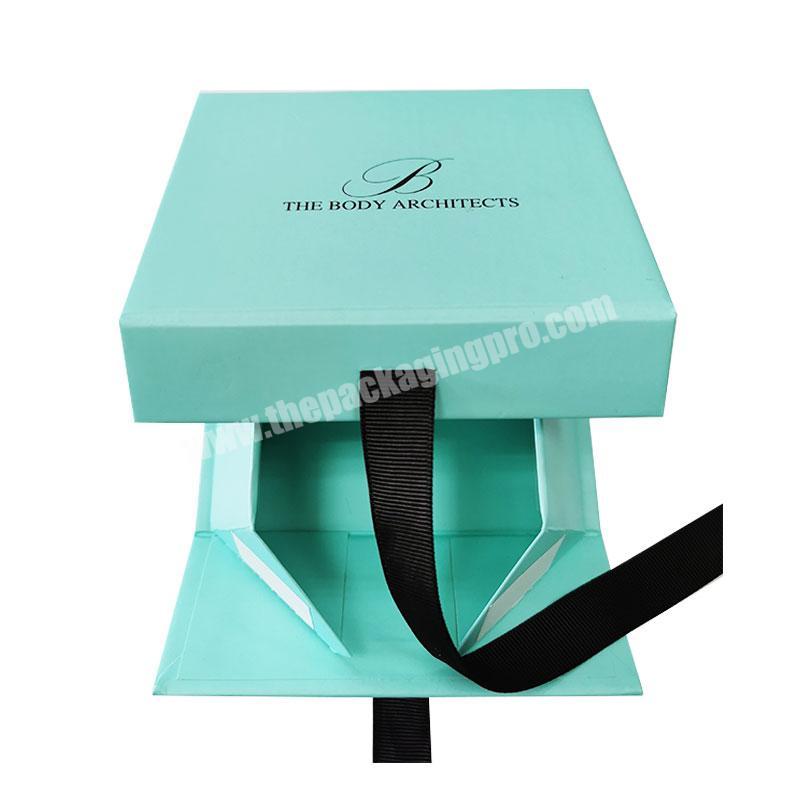 Hair bundles bookshape paper box with ribbon jewelry packaging boxes