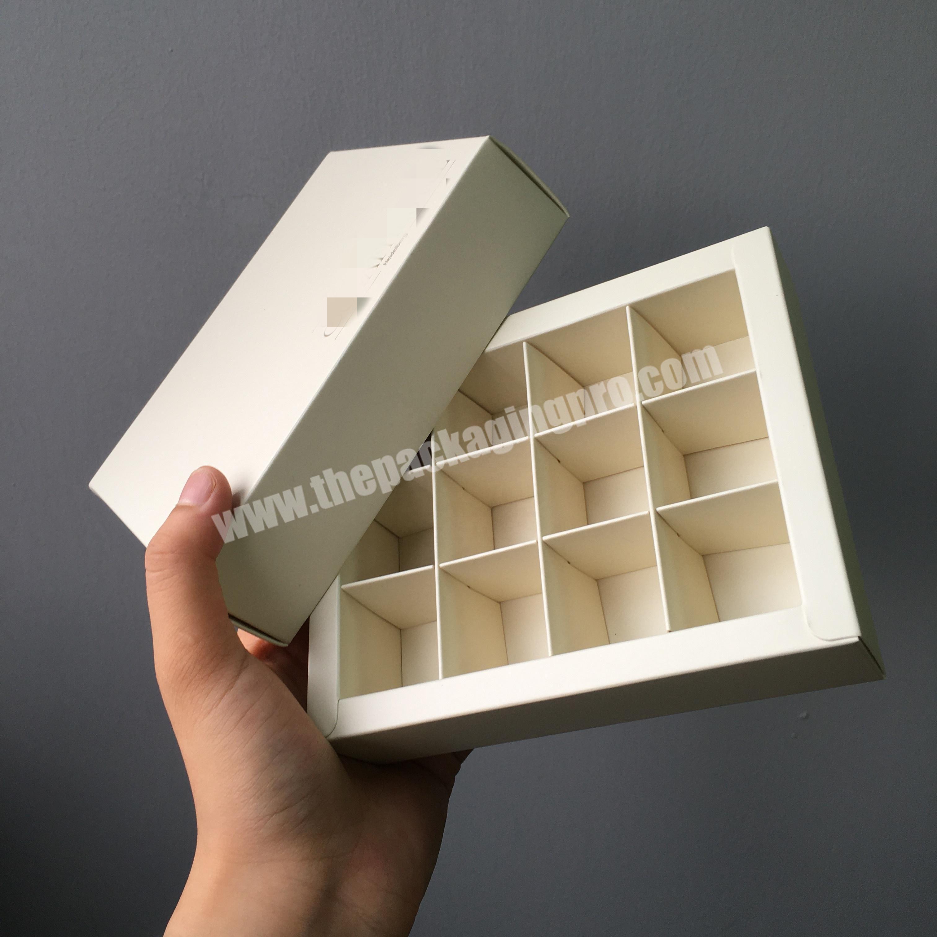 Chocolate Packaging Gift Boxes With Divider Customized Empty Chocolate Boxes