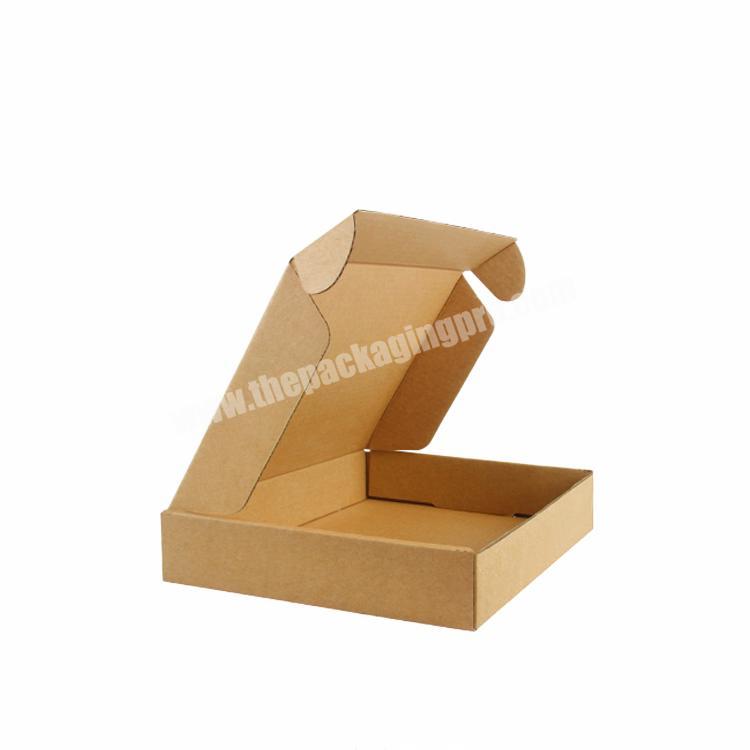 Handmade foldable flat packed blank corrugated square brown Kraft Mailer Box